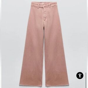 Zara high waisted pink jeans